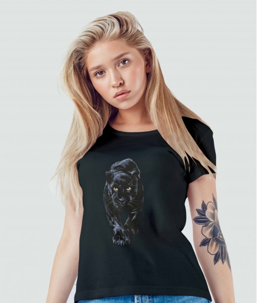 Дамска тениска с щампа Арт Black panther